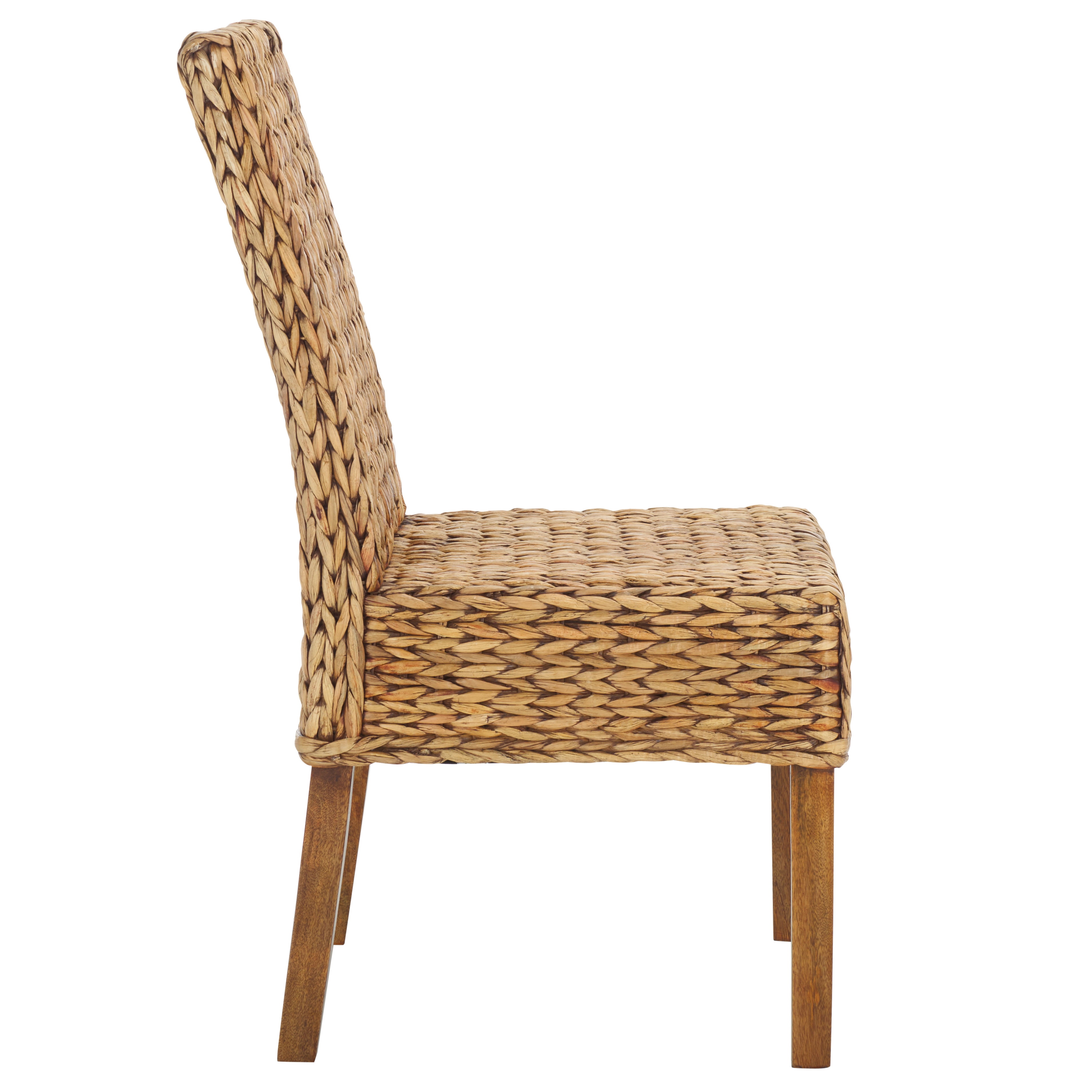 Safavieh Sanibel Water Hyacinth Coastal Side Chair, Golden Brown (Set of 2)
