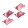 thumbnail image 2 of 4 piezas de accesorios de escena de la vida de la casa, decoración de muñecas, mini simulación para salón, dormitorio, sofá, cama, regalos rayas rojas, 2 of 8