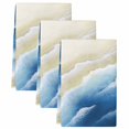 thumbnail image 2 of Navy Blue Ombre Beach Kitchen Towels Set of 3, Summer Ocean Coastal Gradient Waves Absorbent Dish Towels for Kitchen, Microfiber Hand Towel, Quick Drying Tea Towel for Cleaning Decorative Dishcloths, 2 of 7
