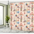 thumbnail image 5 of Ambesonne Ferris Wheel Shower Curtain, Watercolor Circus Art, 69"Wx75"L, Pale Peach Multicolor, 5 of 5