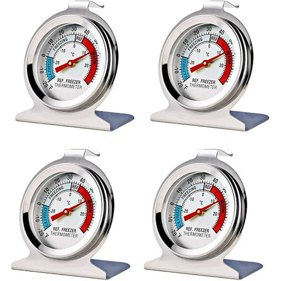 ZLC4 Pack Refrigerator Freezer Thermometer Large Dial Analog Thermometer