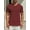 Wine Red, variant on Men's T Shirts Short Sleeve Classic V Neck T-Shirt Casual Summer Basic Tee Shirt