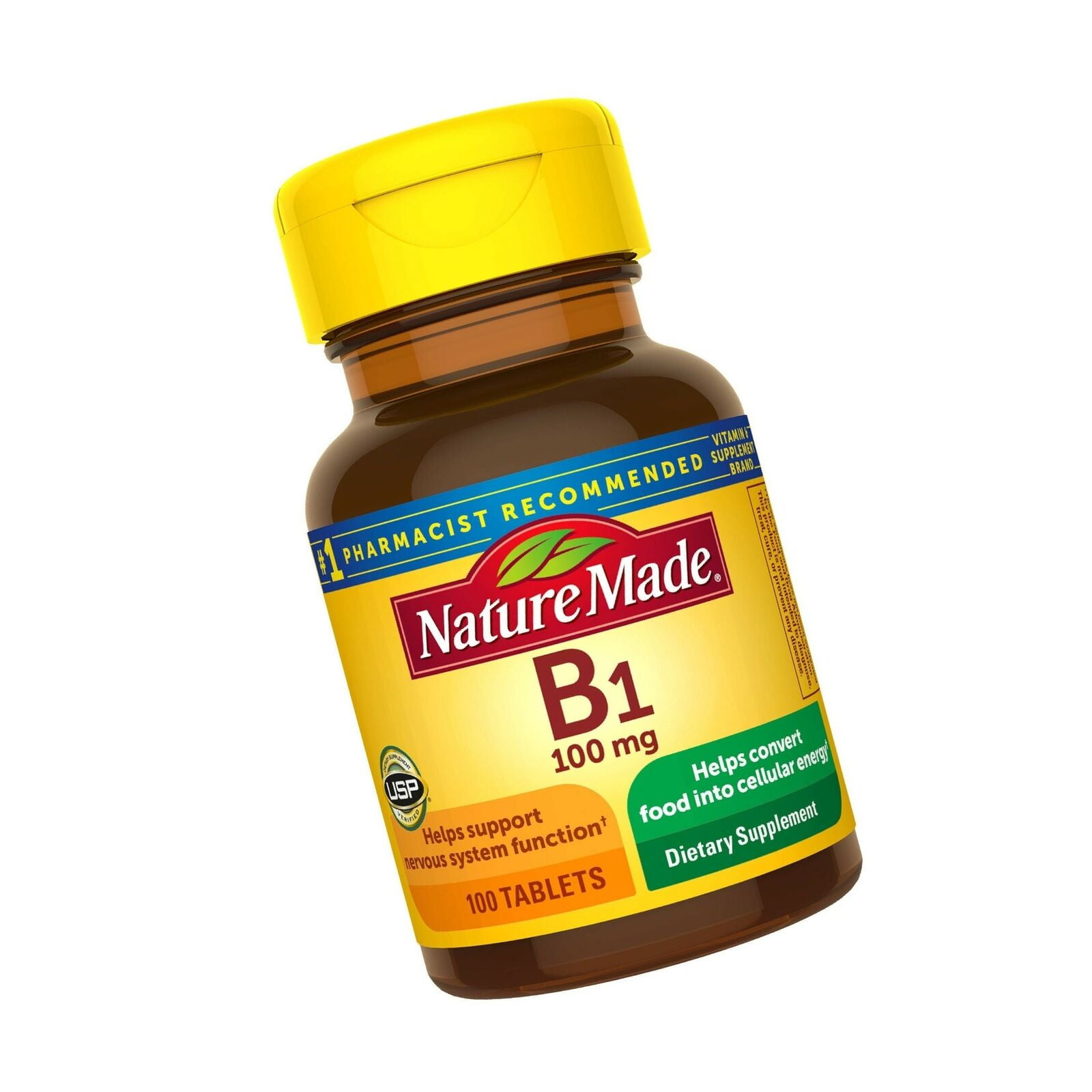 Nature Made Vitamin B1 100 mg Tablets, 100 Count for Metabolic Health