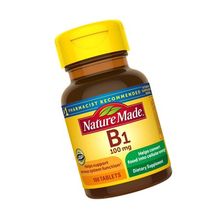 Nature Made Vitamin B1 100 mg Tablets  100 Count for Metabolic Health