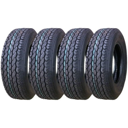 Set of 4 New Premium FREE COUNTRY Trailer Tires ST 205/75D15 - (Best Price On New Tires)