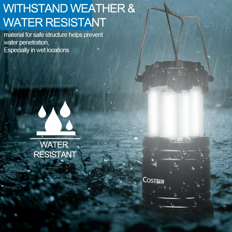 Camping Lantern Super Bright, Costech Latest COB Technology (350 Lumen) Portable Outdoor Lights, Hanging Flashlight Camping Gear Equipment with