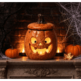 thumbnail image 3 of Hand-Sculpted Halloween Mini Lanterns, Tea Light Holder,Halloween Candle Holder, Rustic Fall Decor, Cute Spooky Table Decor for Tiered Tray Home Mantel Party,A, 3 of 7