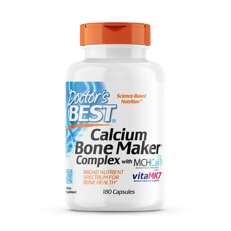 Doctor's Best Calcium Bone Maker Complex with MCHCal, Non-GMO, Gluten Free, Soy Free, 180 Caps