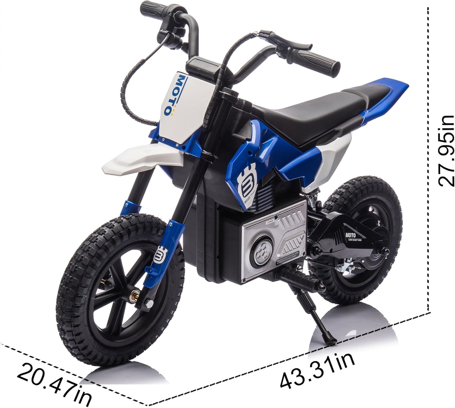 Ambifirner Electric Dirt Bike, 24V Ride on  w/LED Lights & Power Display, 200W Motor, Rear Shock absorber, Handbrake,Speed UP to 9.32MPH for Off-Road Street Bike