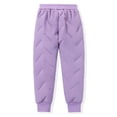 thumbnail image 4 of UngA Kids Boys Girls Snow Pant with Lined Fleece Waterproof Puffer Pants Warm Trousers Winter Pants for Boys Girls (Purple,8-9 Years), 4 of 8