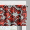 thumbnail image 5 of Ambesonne Floral Valance & Curtain, Roses Vintage Valentines, 55"x30", Red Grey Black, 5 of 6