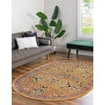 thumbnail image 3 of Rugs.com Lola Collection Rug – 4' x 6' Oval Yellow Medium Rug Perfect For Living Rooms, Large Dining Rooms, Open Floorplans, 3 of 9