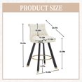 thumbnail image 4 of Set of 2 Back Pull Point Design, Velvet Material, 360 Degree Rotation, Back Pull Loop Detachable Design, Rivet Decoration, Square Foot Wooden Bar Chair (Beige), 4 of 12