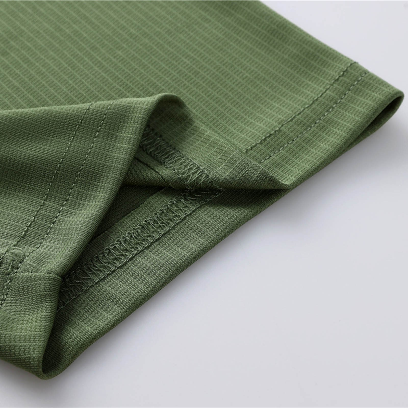 Camiseta deportiva de hombre de poliéster de secado rápido, cuello redondo, manga corta, que absorbe la humedad, atlética, para gimnasio, casual, running, activewear | Zenithor, verde militar, 3XL 7