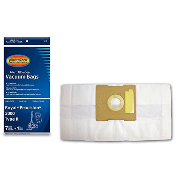 EnviroCare Replacement Micro Filtration Vacuum Cleaner Dust Bags Made to fit Royal Procision 3000 Type R. 7 Pack Plus 1 Filter