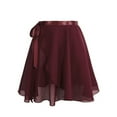 thumbnail image 6 of Aellinatey Ballet Wrap Skirt Solid Sheer Chiffon Dance Skirts with Adjustable Waist Ties, 6 of 11