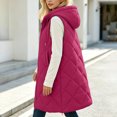 thumbnail image 6 of VBVC Women's Long Quilted Vest with Pockets , Side Zip Hem Sleeveless Puffer Jacket For Women, S-3XL, 6 of 9