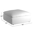 thumbnail image 5 of Sunset Trading Contemporary Puff Collection 44" Square Slipcovered Sectional Modular Ottoman, 5 of 5
