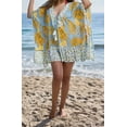 thumbnail image 2 of Resort-wear Tropical Fruit Cotton Banana Short Kaftan coverup tunic, 2 of 3