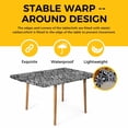 thumbnail image 4 of Black Morocco Table Cloths for 3 Foot Rectangle Tables, Traditional Tribal Abstract Geometric Art Patio Waterproof Elastic Fitted Tablecloths, Washable Rectangular Table Cover for Camping, 4 of 8