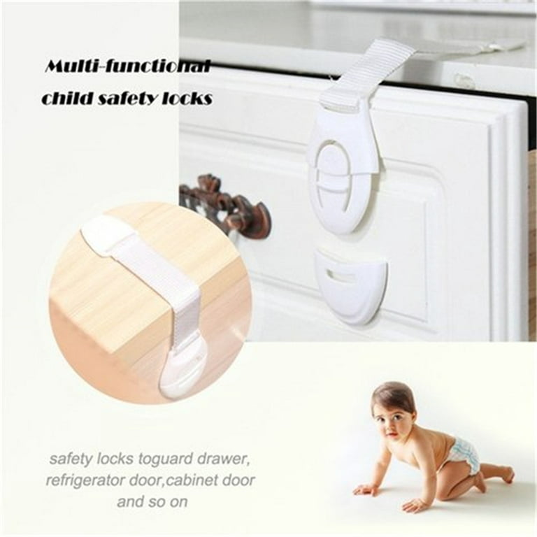 Prettyui Baby Safety Door Locks Kids Child Cupboard Cabinet Drawer Proof  Pet Fridge 
