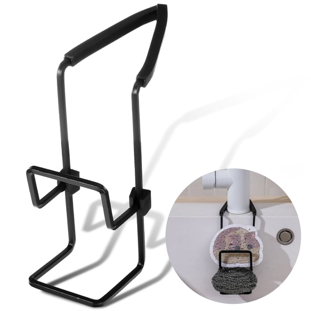 Wosthever Organizador para fregadero de cocina que ahorra espacio para un almacenamiento eficiente, organizador para fregadero colgante para Negro