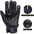 thumbnail image 4 of Mens Warm Winter Dress Gloves Thermal Lining Genuine Leather Driving Cold Weather Glove - MRX (Black, X-Large), 4 of 6