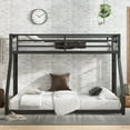 thumbnail image 5 of Netrum Metal Twin XL over Queen Bunk Bed for Teens and Adults,Noise Reduced/No Box Spring Needed,Black, 5 of 7