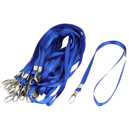 - Unique Bargains 36 Pcs Neck Strap ID Card Badge Holder Lanyard School Office Bank Students Stationery Blue