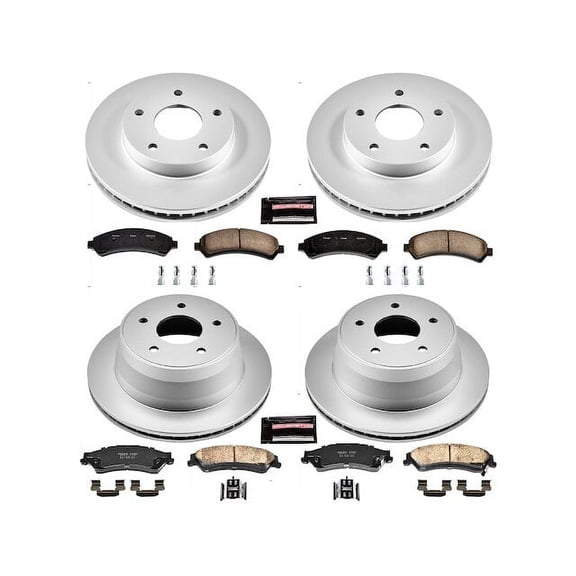 Front and Rear Brake Pad and Rotor Kit - Compatible with 1998 - 2004 Chevy S10 4WD 1999 2000 2001 2002 2003