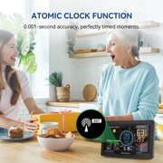 Newentor Weather Station with Solar Powered Outdoor Sensor, 6-in-1 Weather Station with Color Display for Temperature Humidity, Rain Gauge, Wind Speed, Weather Forecast (No Wifi)