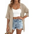 thumbnail image 5 of PRETTYGARDEN Summer Cardigan Sweaters for Women Lightweight Short Sleeve Knit Coverup Spring Beach Vacation Clothes, 5 of 9
