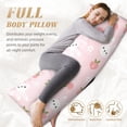 thumbnail image 4 of Naloa Rabbit And Peach Super Soft 20x60 Body Pillow Case,Long Side Hidden Zipper（PILLOWS ARE NOT INCLUDED）, 4 of 6