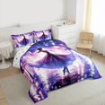 thumbnail image 3 of Homewish Cartoon Girls Bedding Comforter Set,Chic Princess Twin Comforter Sets,Dreamy Purple Bedding Set For Gitls,Breathable Home Decor Reversible,2pcs, 3 of 8