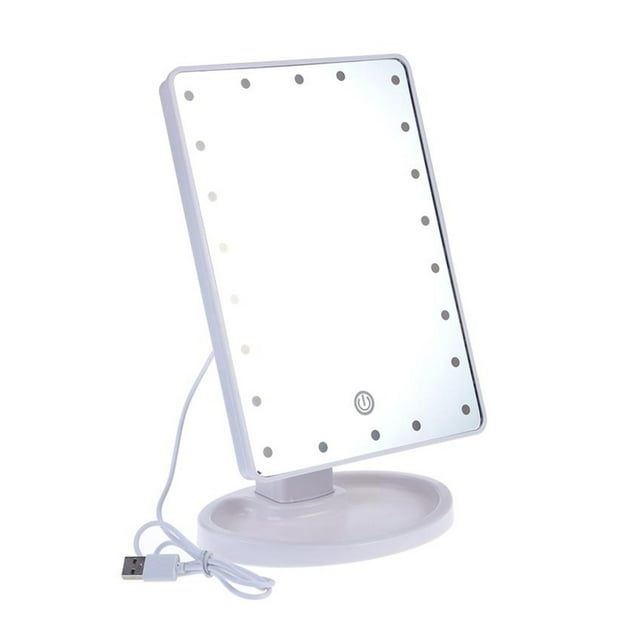Miroir de Maquillage Professionnel à Écran Tactile DEL Éclairé avec Lumières DEL, Écran Tactile à Intensité Réglable, Miroir de Table Réglable à 180 Degrés, Utilisation Grand