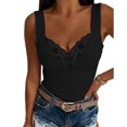 thumbnail image 3 of Blusa sin mangas, camisetas sin mangas de encaje para mujer Camisetas sin mangas de encaje Camisa sin mangas de encaje Funcionalidad de alta precisión, 3 of 6