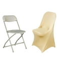 thumbnail image 5 of Efavormart 100 PCSChampagne Spandex Stretch Folding Chair Cover, 5 of 8