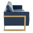 thumbnail image 5 of Maykoosh Handmade Home Modern Mid-Century Upholstered Leather Sofa with Gold Frame, 5 of 5