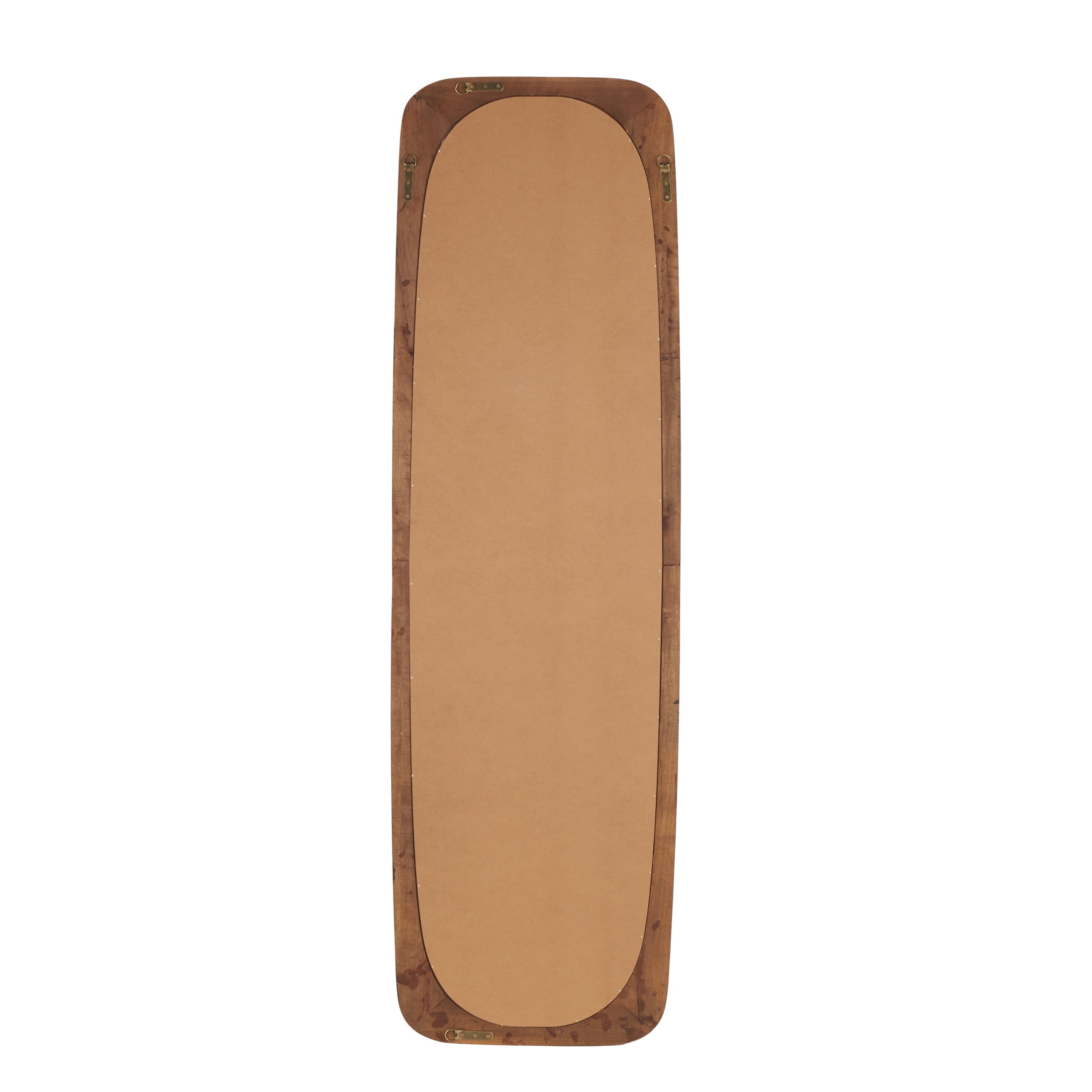DecMode 21" x 71" Dark Brown Oval Wall Mirror