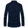 thumbnail image 3 of IROINNID On Sale Shirt with Pocket for Men Long Sleeve Turndown Military Long Sleeve Top Jacket,Navy, 3 of 6