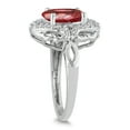 thumbnail image 2 of SZUL Women's 3 1/2 Carat Oval Garnet and Diamond Ring in 10K White Gold, 2 of 3