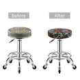 thumbnail image 5 of KLL Geometry Round Bar Chair Cushion Cover 14 inch ,Bar Stool Protector with Elastic, Soft Washable, 5 of 6