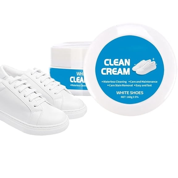 Clean Cream White Shoe Cleaner - No Wash Cleaning Cream for Sneakers, Canvas, Leather(DSF)