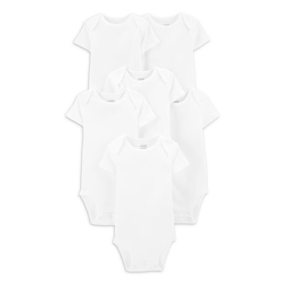 Child of Mine By Carter's Baby White Short Sleeve Bodysuits, 6 Pack, Preemie-24 Months