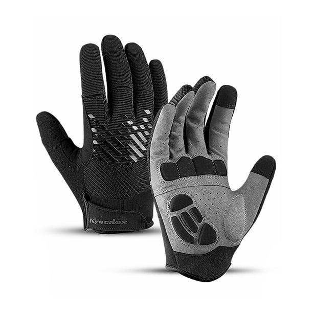 Guantes de ciclismo al aire libre Invierno Pantalla táctil Mano Absorción de choque transpirable Motocicleta portátil Calentadores para escalar M negro 1 par Noticed OD002144-04