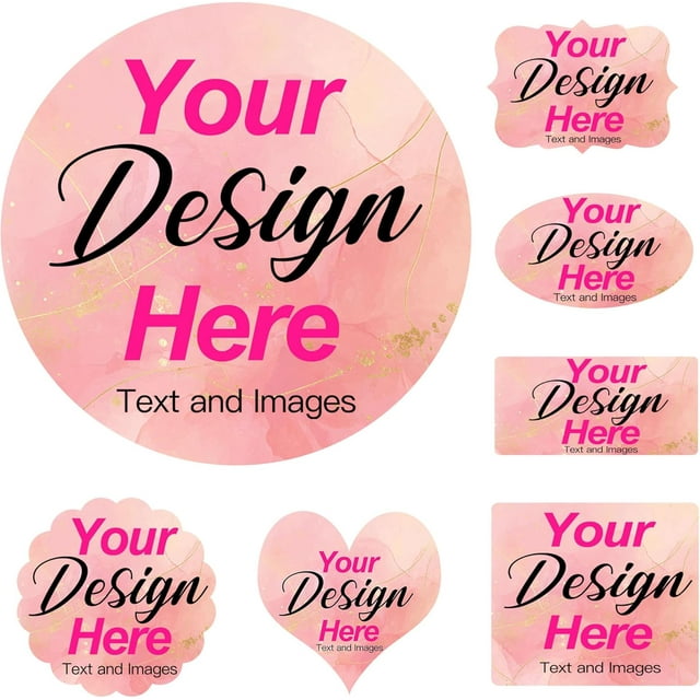 Custom Design Your Own Personalized Labels Waterproof Vinyl Stickers Dishwasher Safe Label for Business Logo