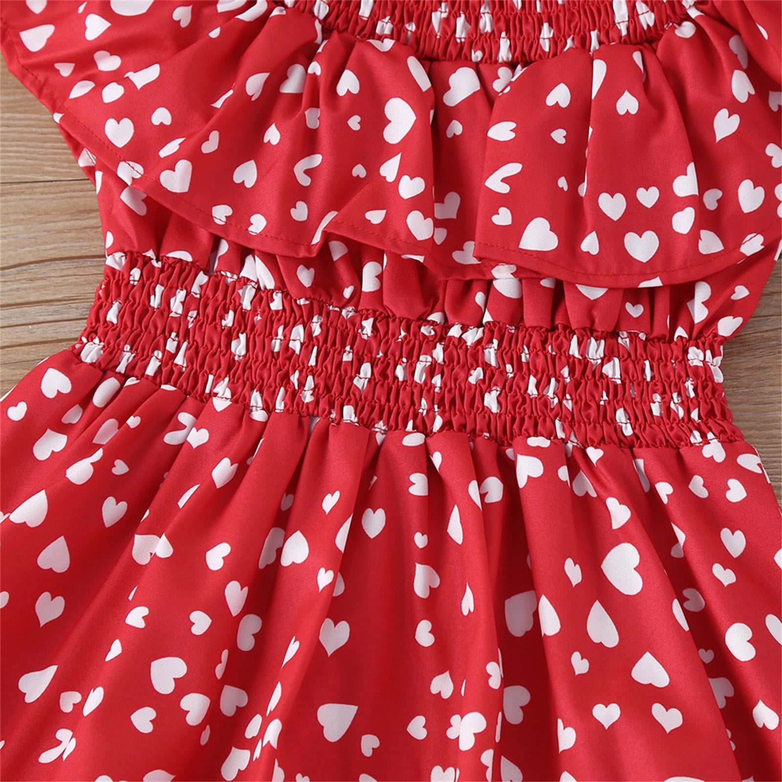 2pcs Toddler Girl Polka dots Layered Sleeveless Tee and Ruffled Shorts Set