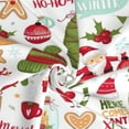 thumbnail image 3 of Wukai Snowflakes Santa Claus Women’s Short Sarongs Beach Wrap Bikini Bottom Short Skirt Chiffon Scarf for Swimwear, 3 of 4