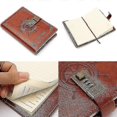 thumbnail image 2 of Lockable Diary Leather DiaryCode Password Code Lock Notebook Secret Diary Writing Notebook, 2 of 5