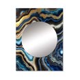 thumbnail image 2 of Designart "Gold Blue Geode Gems Mineral Radiance" Stone Geode Mirror Wall Decor - Traditional Gold Landscapes Large Mirror Wall Decor For Bedroom - 40" x 30" Inch, 2 of 5